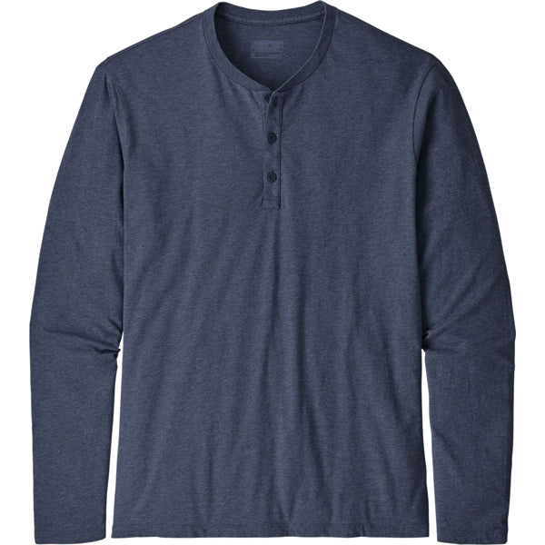 Men's Long-Sleeved Organic Cotton Lightweight Henley Pullover - Onhollan