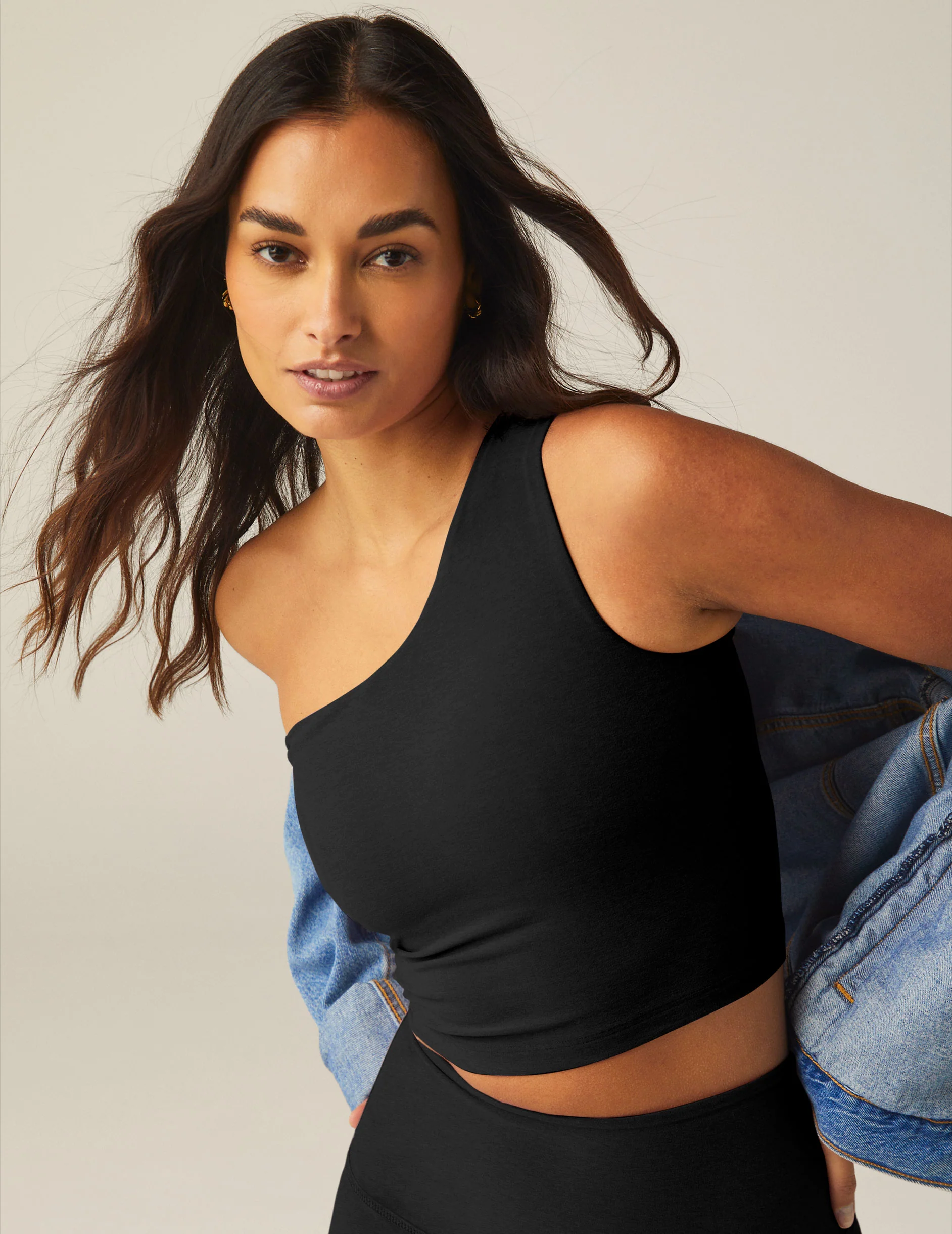 Spacedye The Bold Shoulder Cropped Tank - Onhollan